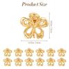 12 Pack Small Gold Flower Hair Clips for Women Girls, Mini Pearl Claw Clips with Flower Design, Small Hair Clip with Sparkling Floral Design, Mini Christmas Holiday Gift Set for Girls Women view 2