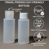 2oz 8-Pieces TSA Approved Translucent Squeeze Bottles with Flip Cap & Extra Screw Caps, Leak Proof, FDA Compliant. Safe for Premium Costmetic, Shampoo, Conditioner DIY projects and Camping. view 2
