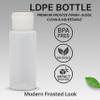 2oz 8-Pieces TSA Approved Translucent Squeeze Bottles with Flip Cap & Extra Screw Caps, Leak Proof, FDA Compliant. Safe for Premium Costmetic, Shampoo, Conditioner DIY projects and Camping. view 4