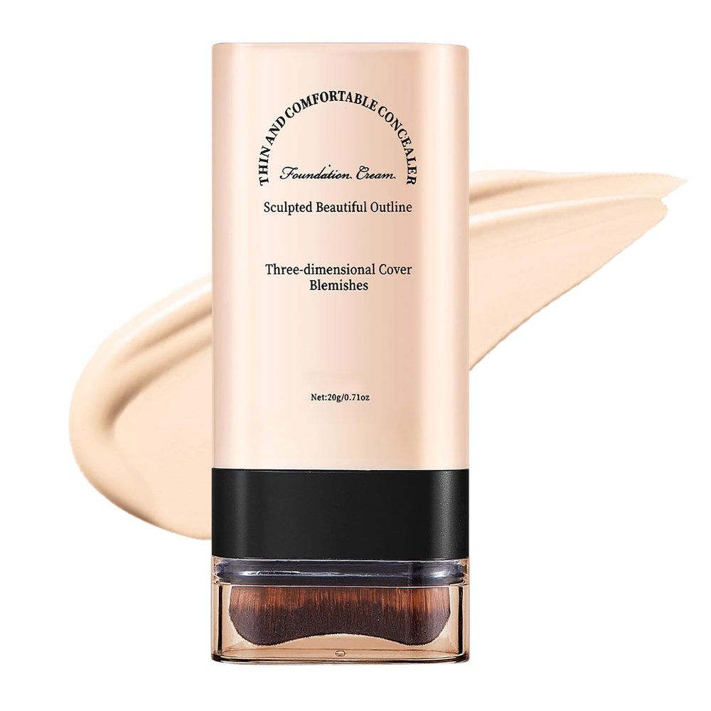 2 In 1 Foundation Stick Long-lasting Eraser Lightweight Double Head Face Make Up Foundation Stick With Brush (02)