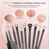 5PCS Blackhead Remover Pimple Popper Tool Kit, Professional Stainless Pimple Acne Blemish Removal Tools Kit for Face (Black) view 2
