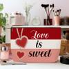 2 Pcs Love Is Sweet Makeup Bag, Organizer Portable Pouch Purse Travel Essentials Organizer Cosmetic Bags for Women, Cute Heart Travel Makeup Accessories, Birthday Gifts for Women view 4