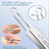 3PCS Blackhead Remover Tweezers, Pimple Popper Tool Kit with 2 Blackhead Extractor and 1 Ingrown Black Hair Tweezers for Blemish, Whitehead Popping,Facial Hair view 3