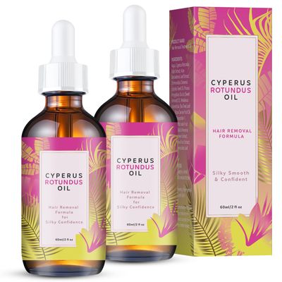 2PCS Cyperus Rotundus Oil, Natural Cyperus Rotundus Oil for Hair Removal, Reducing Body Hair Growth, Shrink Pores,Moisturizing Body Oil For All Skin Types