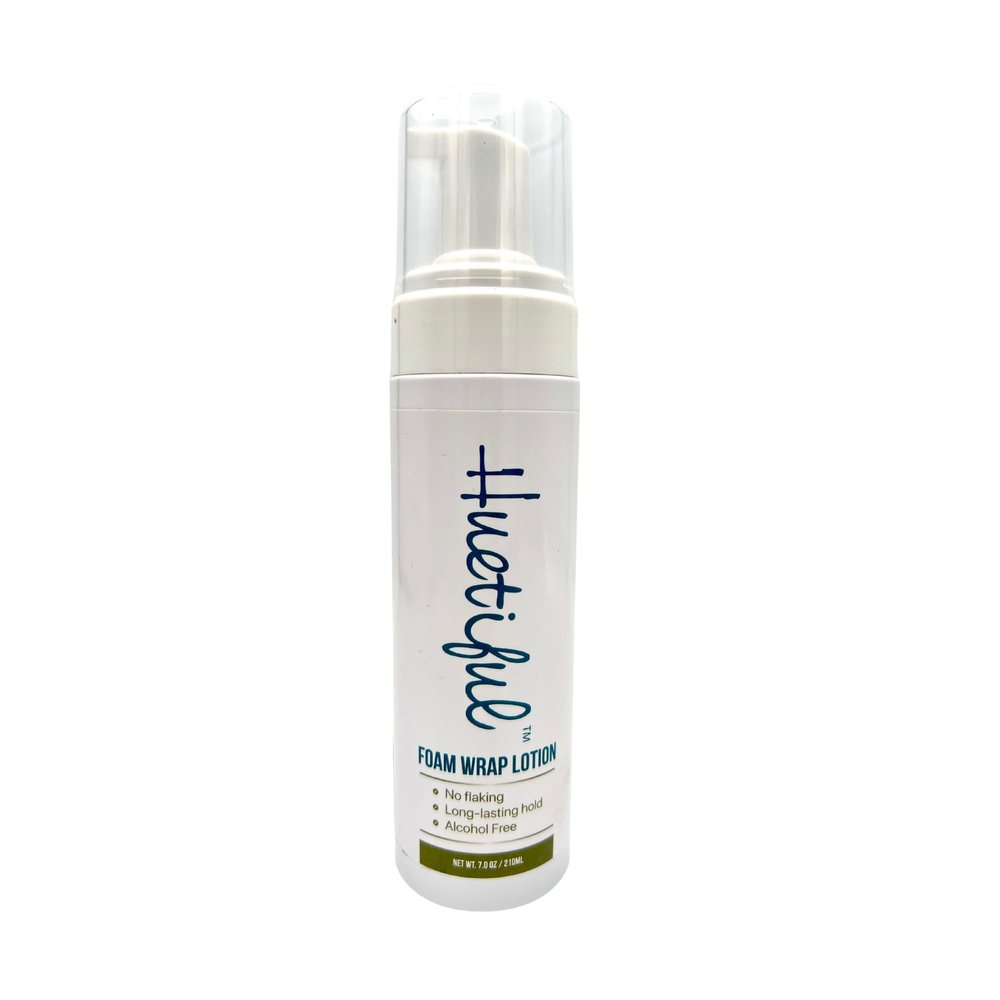 Huetiful Foam Wrap Lotion, Creates Soft Wraps, Hair Mousse for Curly Hair, Defines Curls, Anti Frizz, 7 Fl Oz