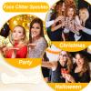 24 Pcs Glitter Freckles Face Tattoo Gold Temporary Face Tattoos Fazit Freckles Star Metallic Glitter Sticker Waterproof Long Lasting Makeup Accessories view 2