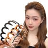2025 New U Shape Fashion Tooth Hair Comb Headband, Reversible Headband with Teeth High Cranium Reversible Korean Headbands with Teeth Gifts for Teen Girls (Amber+Black, Medium) view 3