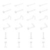 Soziprix Clear Lip and Nose Piercings for Sports,Work,Surgery - Bioflex Silicone Earrings 24pc Set - Hypoallergenic Invisible Clear Earrings for Cartilage Helix Tragus,Lip,Nose(8mm, 10mm,) view 1