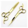 5.5/6" Golden Scissors, Thinning Hair Clippers, Hair Cutting Scissors view 2