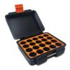 3D Printed - 3ml Vial Storage Case - Freezer Safe Hard Shell Peptide Case for Home, Fridge, Travel (Black/Orange, 20 3ml Vials) view 1