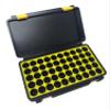 3D Printed - 3ml Vial Storage Case - Freezer Safe Hard Shell Peptide Case for Home, Fridge, Travel (Black/Yellow, 50 3ml Vials) view 1