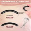 100 Pcs Eyelash Curler Refill Pads, Silicone Rubber Eye Lash Curler Replacement Refills Thick for Universal Eyelash Curlers,Black view 3