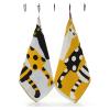 ADETSES 1PC 35 * 40cm Three-Layer Soft Cotton Fabric Jacquard Cartoon Cat Bear Hanging Towels Square Face Hand Gauze(C) view 2