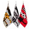 ADETSES 1PC 35 * 40cm Three-Layer Soft Cotton Fabric Jacquard Cartoon Cat Bear Hanging Towels Square Face Hand Gauze(C) view 4