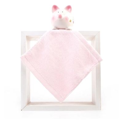 ADETSES 1Pc 20x20cm Small Solid Color Cotton Soft Absorbent Home Bathroom Face Towel(Pink)