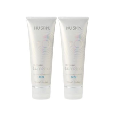 Nu Skin ageLOC LumiSpa Treatment Cleanser | Acne-Prone Skin | 2 Pack | Clears Excess Oil for Balanced Skin | Enhanced LumiSpa Performance | Infused with ageLOC Technology | 3.4 fl oz