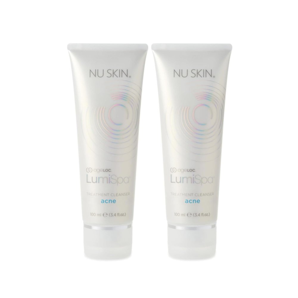 Nu Skin ageLOC LumiSpa Treatment Cleanser | Acne-Prone Skin | 2 Pack | Clears Excess Oil for Balanced Skin | Enhanced LumiSpa Performance | Infused with ageLOC Technology | 3.4 fl oz