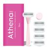 Athena Club Women's Razor Kit, 5-Blade Razor, Rose, 5 Refills view 1