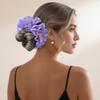1 Piece Ruffles Hair Scrunchie, Double-layer Scrunchies No Damage Hair Ties for Women and Girls, Hair Accessories (Lavender) view 3