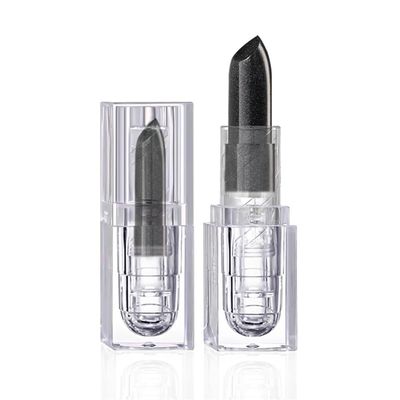 ALLUREMOUR Waterproof Glitter Lipstick Sexy Black Lip Gloss Shiny Lip Tint Cosmetics Halloween Lips Makeup