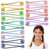 16PCS Ball Charm Hair Ties for Little Girls, Elastic Ponytail Holders with Heart & Balls, Colorful Hair Accessories for Women view 1