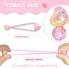 16PCS Ball Charm Hair Ties for Little Girls, Elastic Ponytail Holders with Heart & Balls, Colorful Hair Accessories for Women view 2