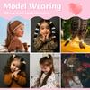 16PCS Ball Charm Hair Ties for Little Girls, Elastic Ponytail Holders with Heart & Balls, Colorful Hair Accessories for Women view 4