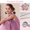 12PCS Ball Charm Hair Ties for Girls, Elastic Ponytail Holders with Flower & Balls, Colorful Hair Accessories for Women view 3