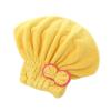ADETSES Quick Drying Hair Cap Women Bowtie Bathing Hat Microfiber Towel Superfiber Shower Fit for Spa Bathroom Accessories(Yellow) view 1
