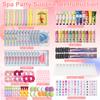 144 PCS Spa Party Supplies for Girls and Women, Favors Include Face Masks Skincare, Hand Cream, Lip Balm, Eye Mask, Lip Mask, Foot Bath Bombs, Hair Tinsel, Spa Birthday Sleepover Party Supplies view 2