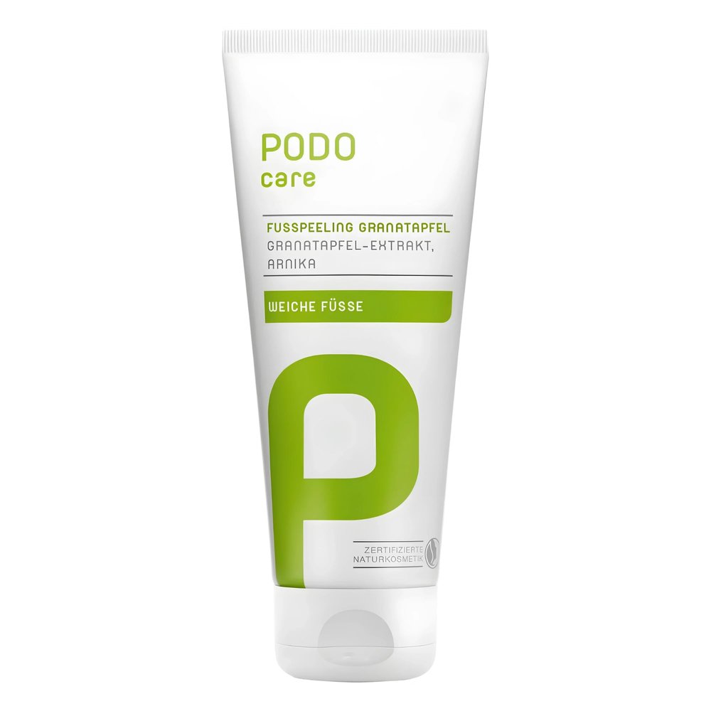 Pomegranate Foot Scrub  Gentle Exfoliating Foot Care with Organic Extracts and Shea Butter, Moisturising Natural Scrub  100ml Tube