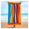 ADETSES Striped Beach Towel Quick DryBath Towels Portable Travel Gym Microfiber Print Sports Surf Couple Sand Free Large Size(M178,80x160cm) view 3