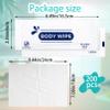 200pcs Body Wet Wipes Individually Wrapped, Wet Wipe with Aloe, Hand Wipe for Travel Gym Camping, Adults Bathing No Rinse view 2