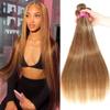 Beautymoon Brazilian Real Straight 4 Human Hair Bundles 20 20 20 20 Inch 100% Unprocessed Raw Virgin Straight Hair Bundles Quick Weave Ombre Honey Blonde Highlight Color 4/27 view 1