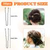200PCS U Shaped Hair Pins, 2.4, 2 Inch Metal Bun Bobby Pins with Storage Box, Hair Pin for Buns for Women, Hairdressing Salon, Black view 2