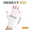 5 Pairs White Cotton Moisturizing GloveFingerless Design Cotton Gloves for Adult Adult Uvshield Gloves Winter Knit Warm Mittens for Women & Men Stretch Half Finger Glove Touchscreen Friendly view 2