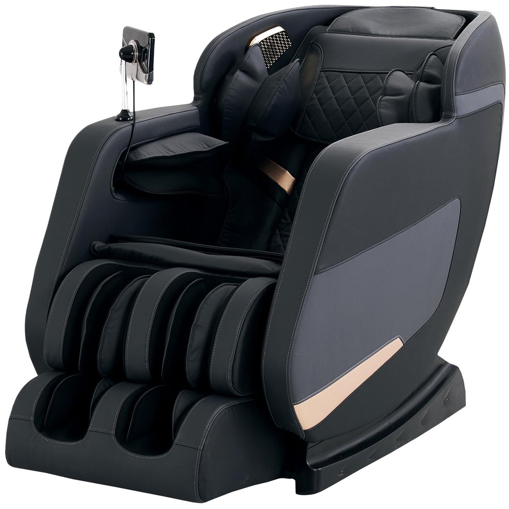 Advanabd 4D Massage Chair Full Body|Zero Gravity Shiatsu Massage Chairs Recliner with Heated Bluetooth Speaker Airbag Yoga Stretch, Foot Roller (Black)