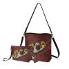 Rchsomd Pug Dog Sunflower Print Purse Set for Women 3 in 1, Crossbody Bucket Bag & Jumbo Cosmetic Bag & Lip Gloss Holder, PU Leather Gift Set for Women Her Mom Girlfriend view 1