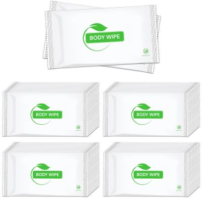 Cptoion 50 Pcs Large Body Wipes Individually Wrapped, Body Wipes for Women and Men