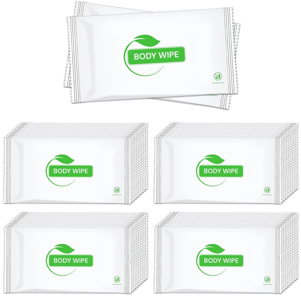 Cptoion 50 Pcs Large Body Wipes Individually Wrapped, Body Wipes for Women and Men