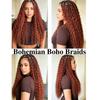 Ginger Boho Hair for Braiding Pre Stretched 350 Curly Deep Wave Braids view 2