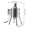 15L Lipstick Filling Machine,1.5kw Heating Mixing Filling Machine,Manual Paste Liquid Candle Bottle Filling Machine,Heat Filler Stirring Tank with Adjustable Temperature 32-572 (15L) view 4