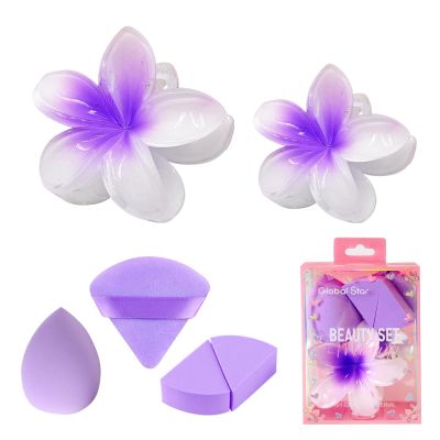 Xiuying Feng 5 Pcs Skincare Headband Set, Face Washing Headband with Wristbands, Hair Claw Clips & Hair Ties, Spa Headbands for Women Girls, Perfect for Facial, Makeup, Shower, Gift Ready Box