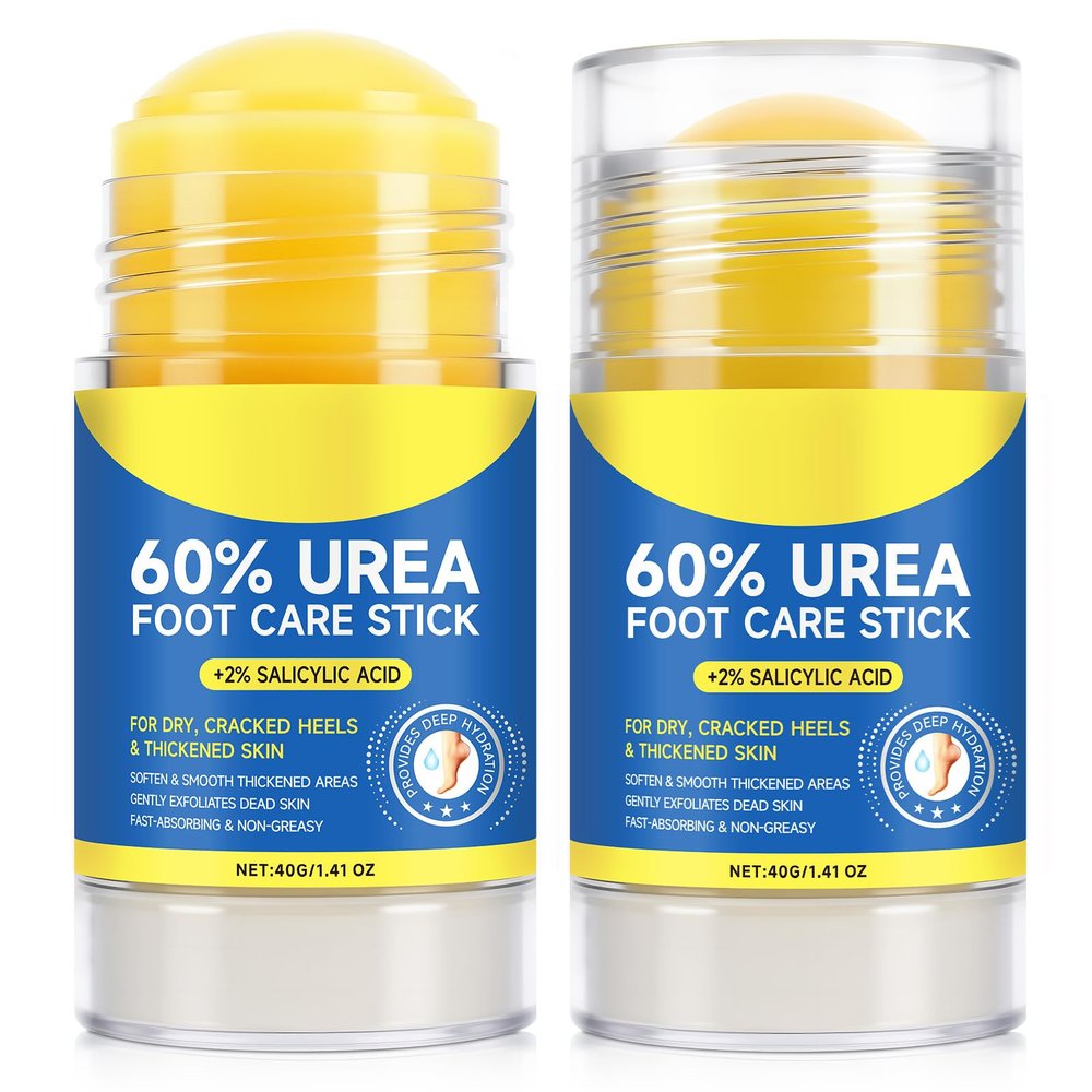 60% Urea Foot Cream, 1.41Fl Oz Foot Cream Maximum Strength Moisturizer for Dry Cracked Heels, Urea Foot Lotion Nourish Cracking Rough Dry Hands/Feet, Feet Callus Remover (2Pack)