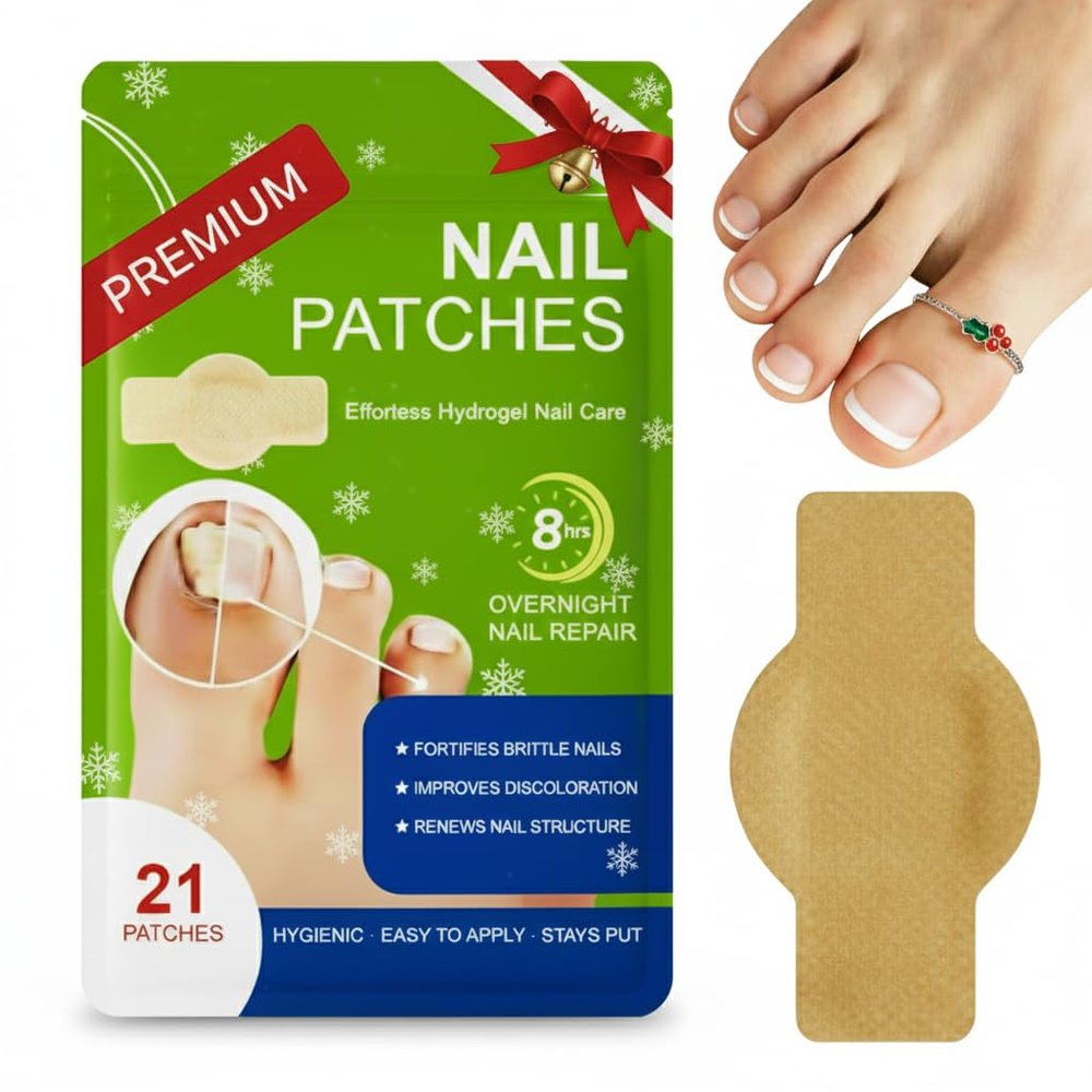 Premium Fungal Nail Patches Toe Nail Care Extra Fungus Strength 21 Pcs Nighttime Repair Damaged Treatment Toenail Discolored Nails 8 Hour Safe Sensitive Skin Easy Apply gift for Women Men .(21 Count)