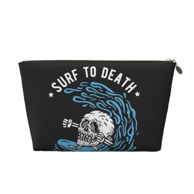 YIGOAOIU Cute Travel Makeup Bag Cosmetic Bag Skincare Organizer Small Pouch for Purse Water Resistant for Women Surfing Skeleton