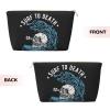 YIGOAOIU Cute Travel Makeup Bag Cosmetic Bag Skincare Organizer Small Pouch for Purse Water Resistant for Women Surfing Skeleton view 2