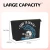 YIGOAOIU Cute Travel Makeup Bag Cosmetic Bag Skincare Organizer Small Pouch for Purse Water Resistant for Women Surfing Skeleton view 4