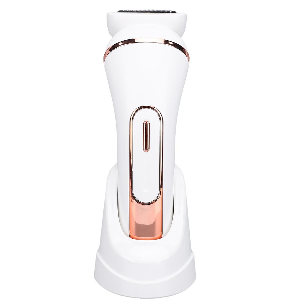 ZJchao 4 in 1 Body Hair Trimmer for Women IPX7 Water Proof Electric Body Groomer Bikini Legs Underarms with Foot Grinder Lip Shaving Head ABS Stainless Steel