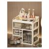 3-Layer Minimalist High-End Cosmetics Storage Box - Desktop Skincare Drawer Organizer for Washbasin Storage Rack(8-Beige) view 3
